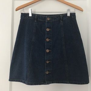 Denim A-line Mini Skirt