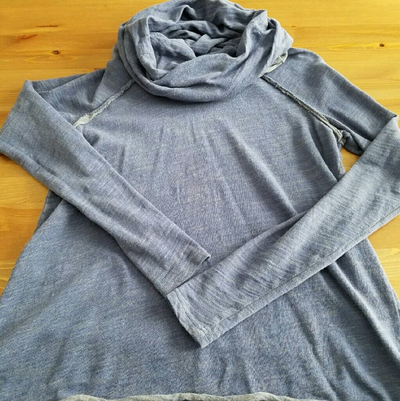 Free People Tops - SALE!!!! Free People Cowl Neck Tunic Heather Blue