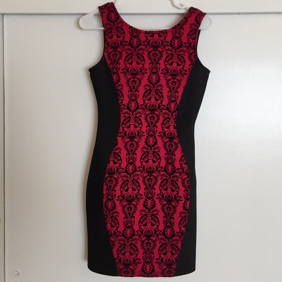 Red and Black body dress