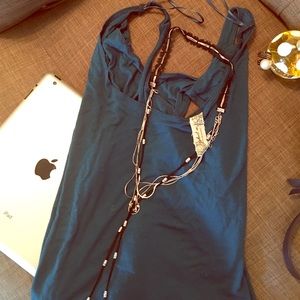 Cotton free people criss-cross back top.