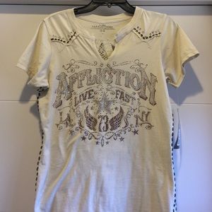 Brand new embellished Affliction t-shirt