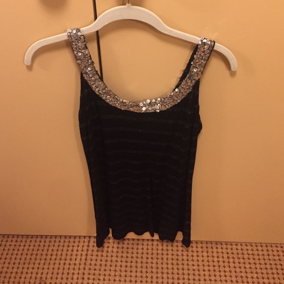 Rebecca Beeson black silver top - Picture 2 of 2
