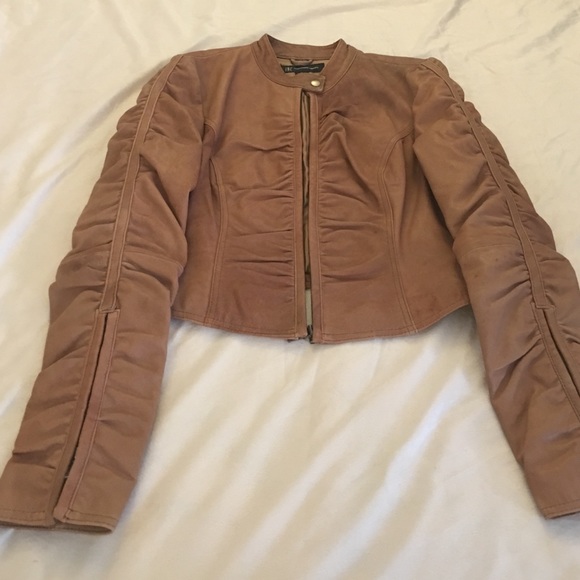 Brown leather jacket
