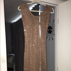 Sheer bronze maxi cover up/dress