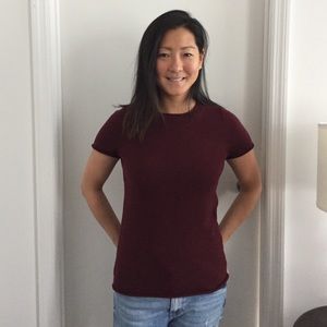 Italian cashmere short sleeve t shirt