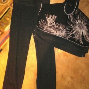 Joggers with hooded drop top