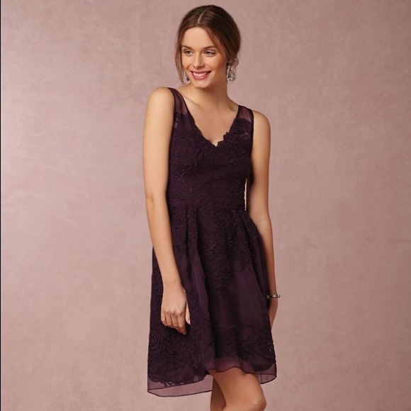 BHLDN Celestina Dress in Plum