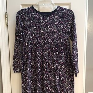 Lands End navy floral dress