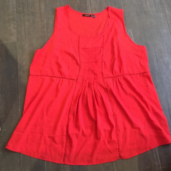 Red plus size top