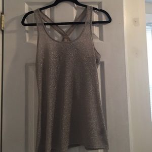Silver sparkly tank top