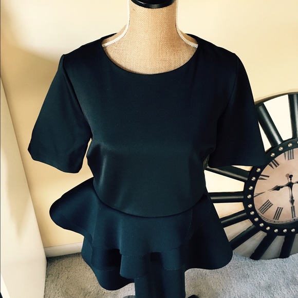 Asos Black Peplum