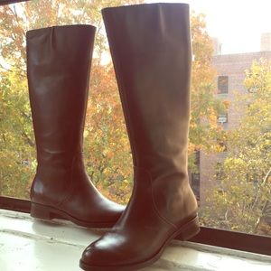 Guess Brown Leather Riding Boots