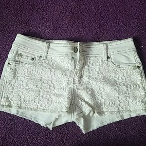 White Jean shorts