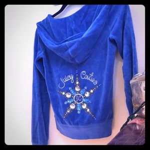 Juicy Couture Velour Jacket Swarovski detailed