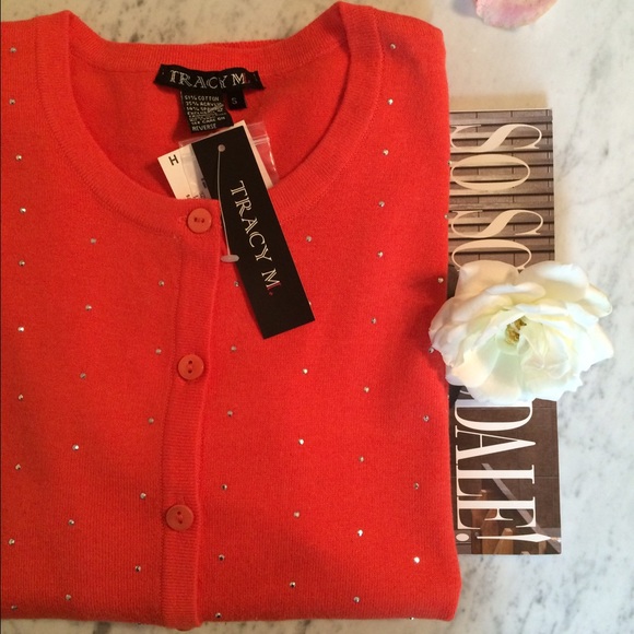 Donated Tracy M Orange Sweater - Picture 2 of 4