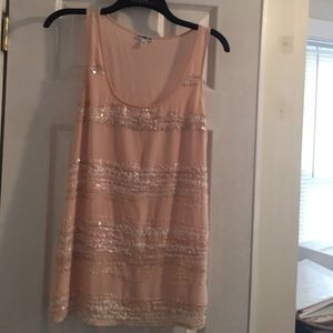 Light pink tank with sequins