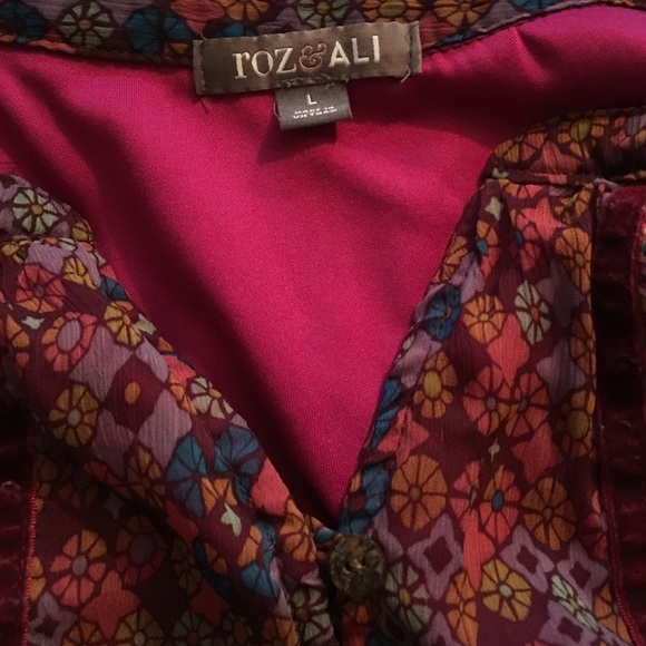 🚫🚫aold🚫🚫Roz & Ali bohemian blouse - Picture 4 of 4