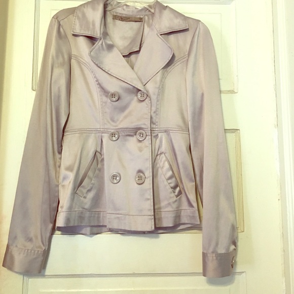 Silk metallic beige blazer