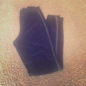 Jcrew leggings with leather detail on the sides