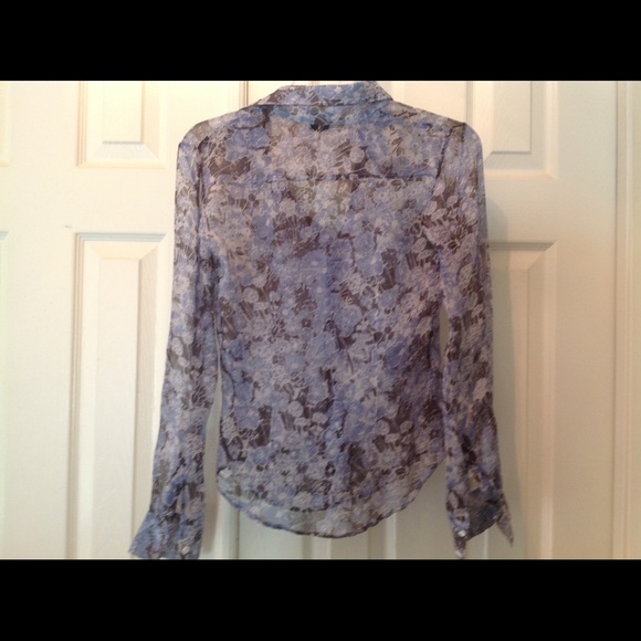 THEORY printed silk-gauze blouse - Picture 3 of 4