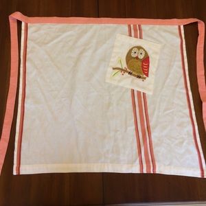 Pink Linen Anthropologie Owl Apron