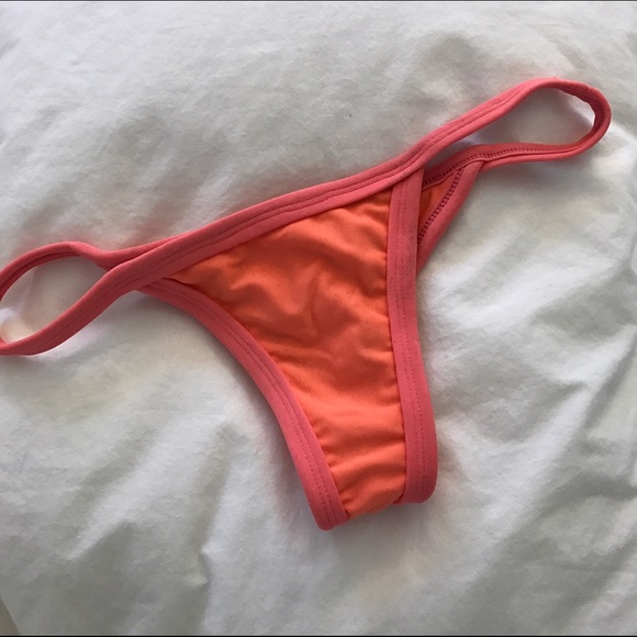 Posh Pua orange and light pink thong bottoms