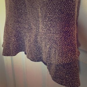 Express brown tweed stretchy pencil skirt