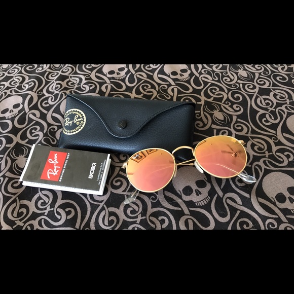 Round Frame rose gold ray-ban sunglasses