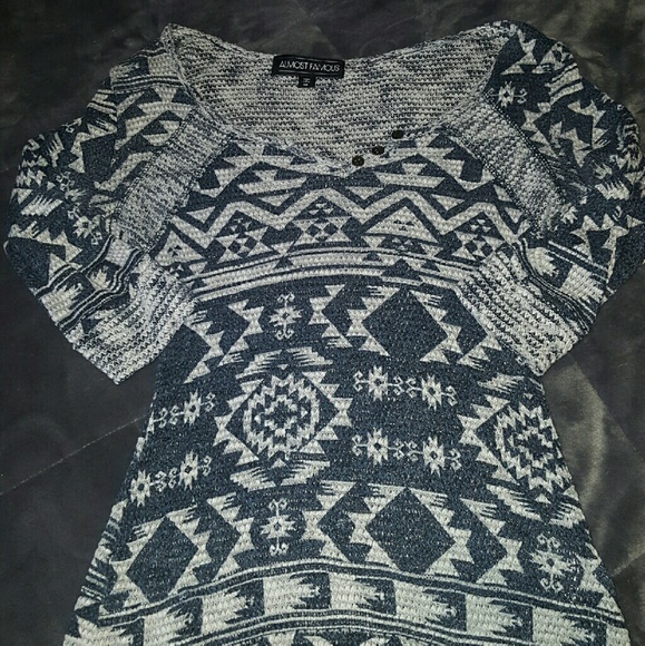 Almost Famous Aztec pattern top
