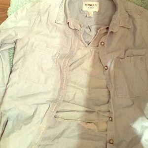 Jean button down and matching crop top