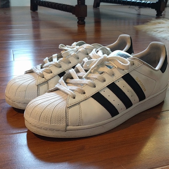 Adidas superstars white and black