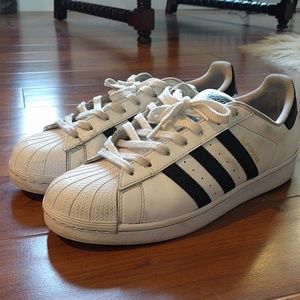 Adidas superstars white and black