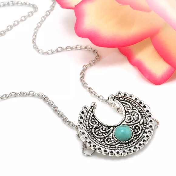 🎄✨SALE✨🎄 Silver & Turquoise Choker Necklace - Picture 2 of 4