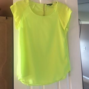 Express neon top with sequins shoulders