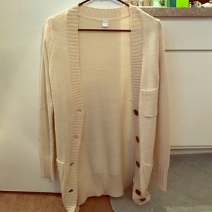 Cream sweater cardigan