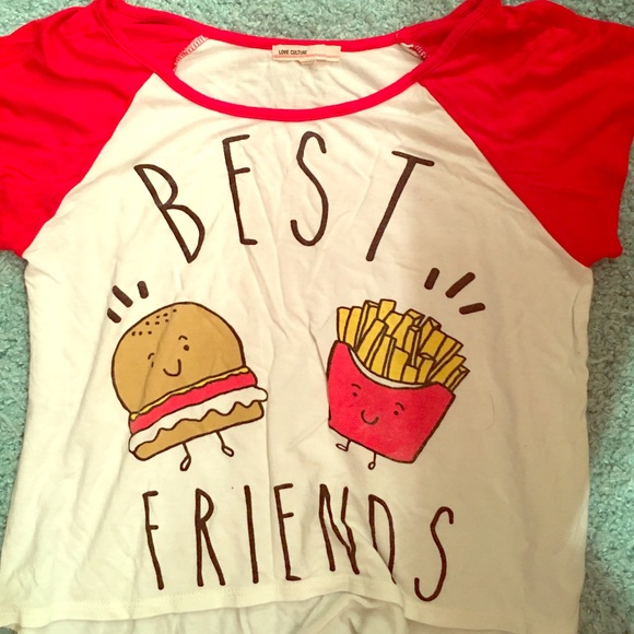 Best friends burger & fries crop top - Picture 1 of 1