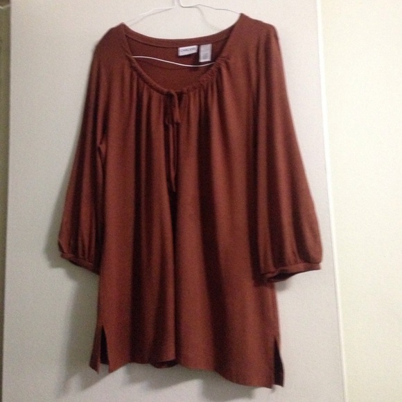 Chico's Brown Draw-String Shirt