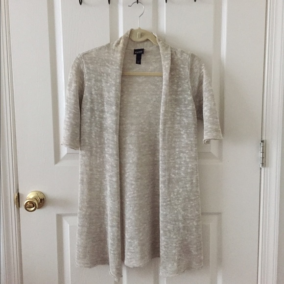 Eileen Fisher light beige cardigan.