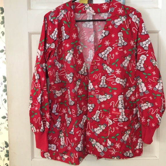 Peaches Lab Jacket Christmas Snow Man