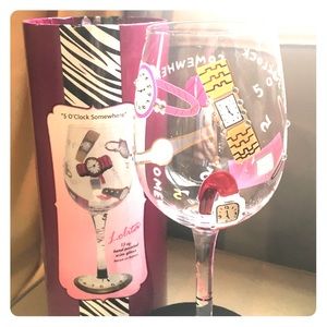 Lolita "it's 5:00 somewhere" wine glass