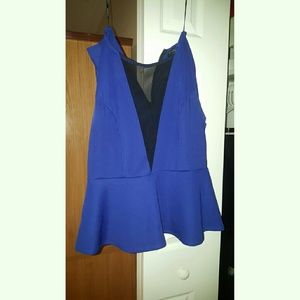 Royal blue peplum