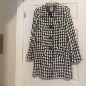 Tulle (brand) Houndstooth Knee-Length Coat