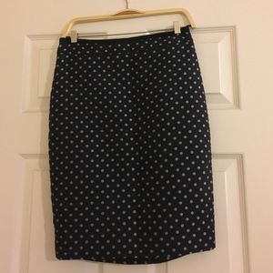 Ann Taylor Navy Dot Size 00 P Skirt