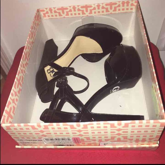 Gianni Bini Black Block Sandal Heels