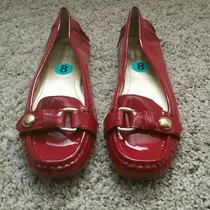 Coach Hellen Red Patent Leather Driving Loafer