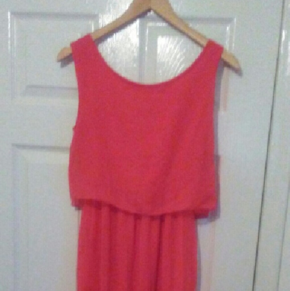 Long sheer Maxi dress with builtin slip