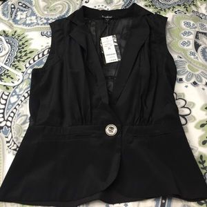 NWT Bebe Sheer back vest