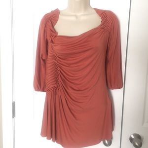 Asymmetric neckline boutique cotton top