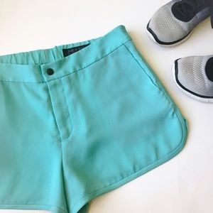 NWOT Rag & Bone Jess Vented-Sides Shorts in Aqua