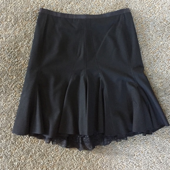 Black fit and flair skirt